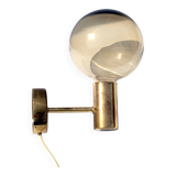 Brass and smoked glass wall lights Model V149 - Hans-Agne Jakobsson