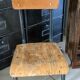 Ancienne chaise écolier enfant bois et métal