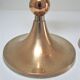 Pair of Scandinavian candlesticks brass vintage steel