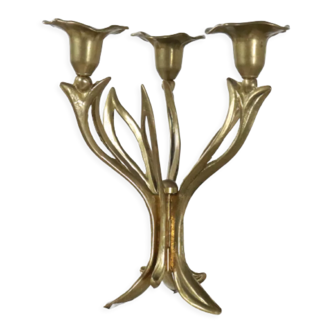 Brass design candle holder flowers