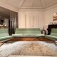 Vintage 1970s Living Room Set – Velvet Sofa & Swivel Armchairs