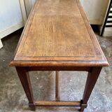 Dark wood bench