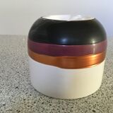Cache-pot céramique ceinture dorée