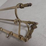 Brass Art Deco wall coat rack, 136 cm wide
