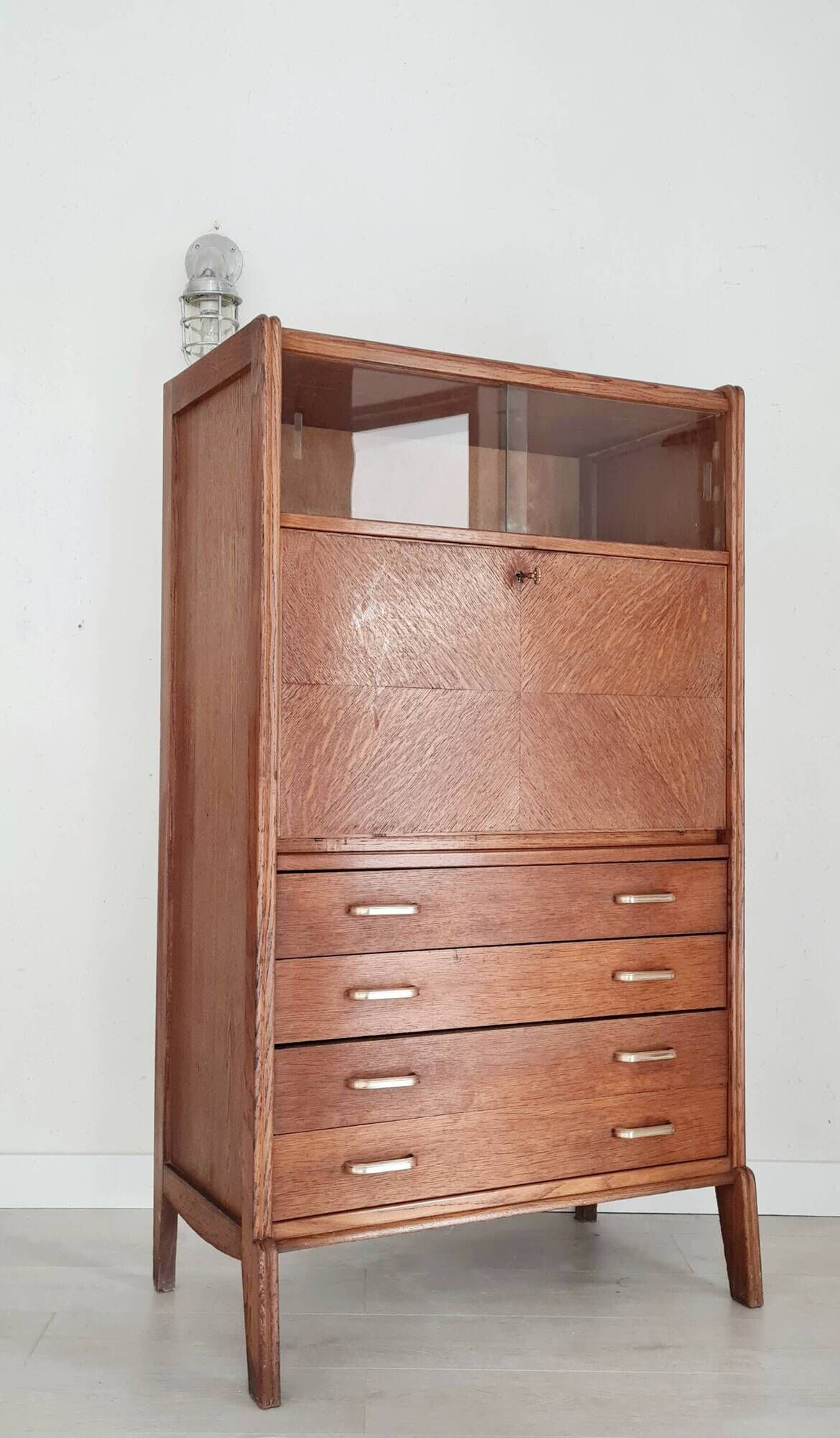 Scandinavian secretary desk - showcase chest of drawers