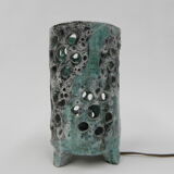 Vintage table lamp, lava ceramic