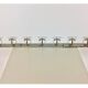 Industrial wall coat rack 7 handcrafted metal hooks