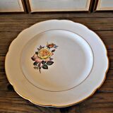 Gien Gardanne dishes, pink and yellow (1 oval, 2 round ones, one of which is hollow)