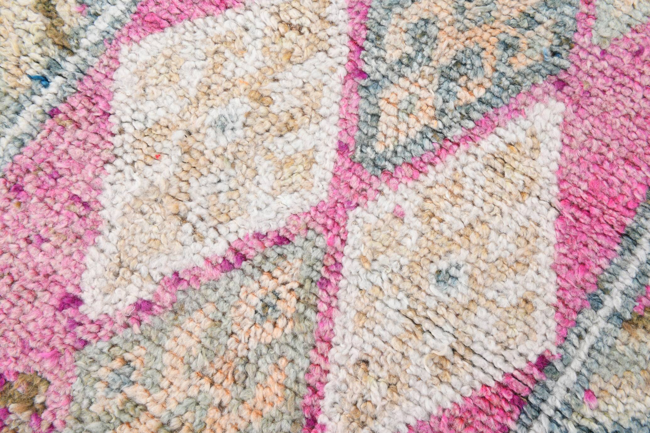 Soft Multicoloe Oushak Runner Rug, 75x397Cm