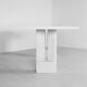 Carlo Scarpa Delfi dining table in white marble