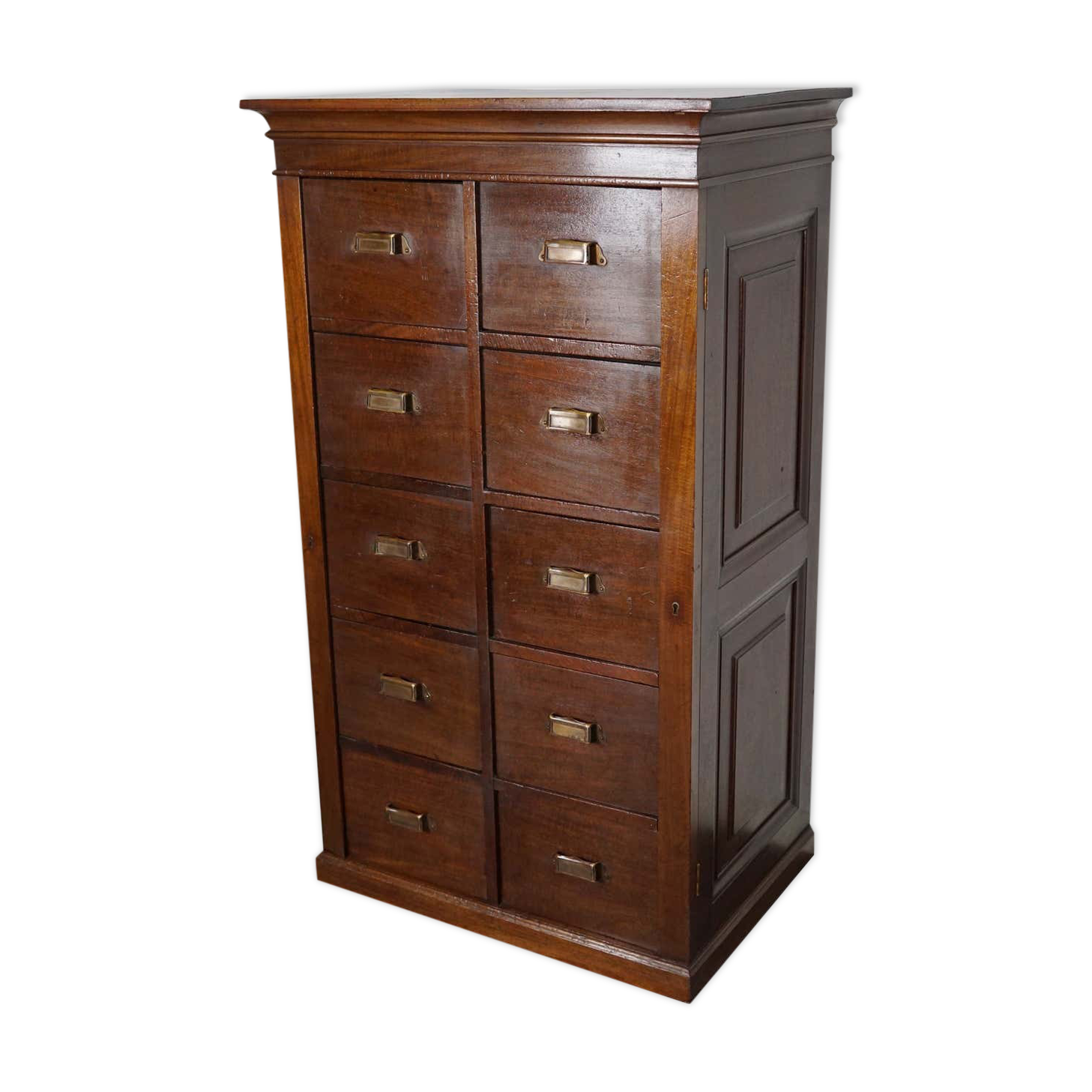 Classification cabinet mahogany drawers Netherlands 1930s