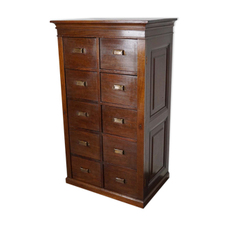 Classification cabinet mahogany drawers Netherlands 1930s