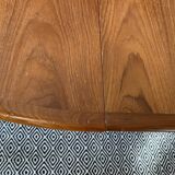 Table ronde extensible en bois de teck Scandinave signée, Danemark 1960