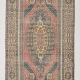 4x8 Pale Red Oriental Vintage Rug, 132x260Cm