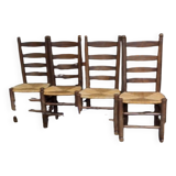 Set of 4 brutalist chairs