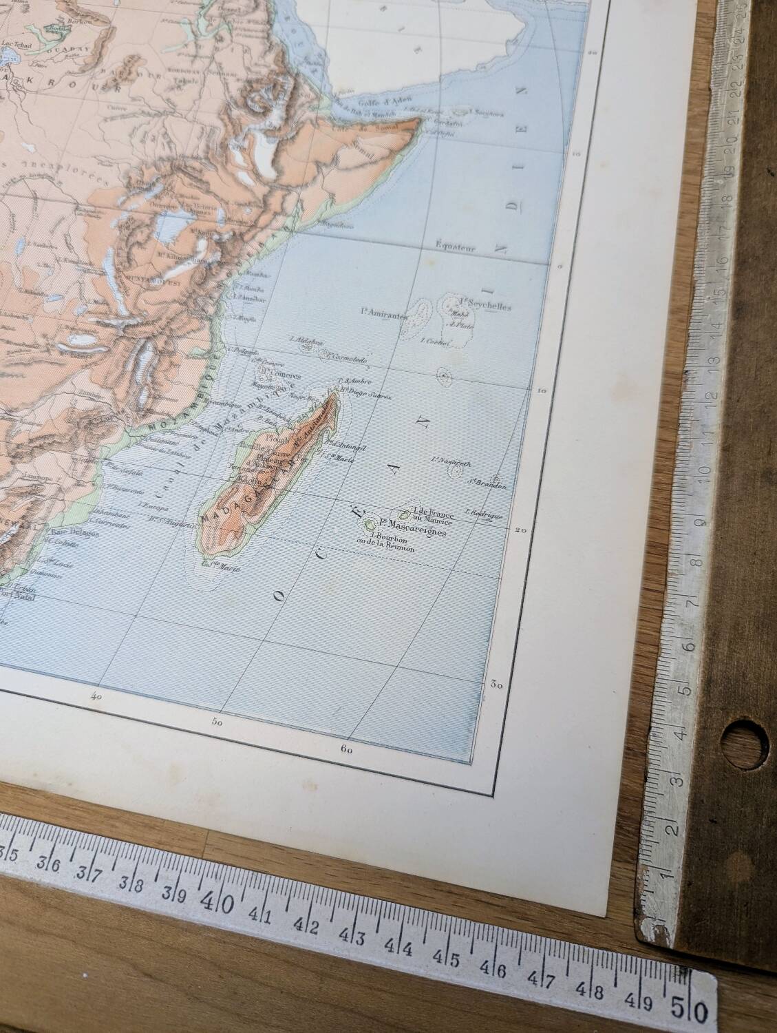 Africa, original map printed in 1892.