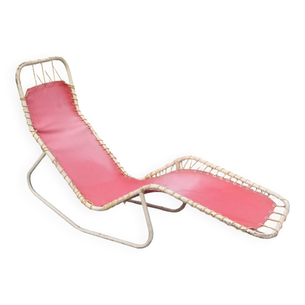 Chaise longue vintage design Bartolucci et Waldheim des années 50/60