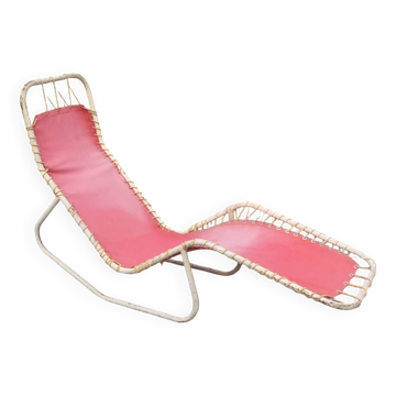 Chaise longue vintage design Bartolucci et Waldheim des années 50/60