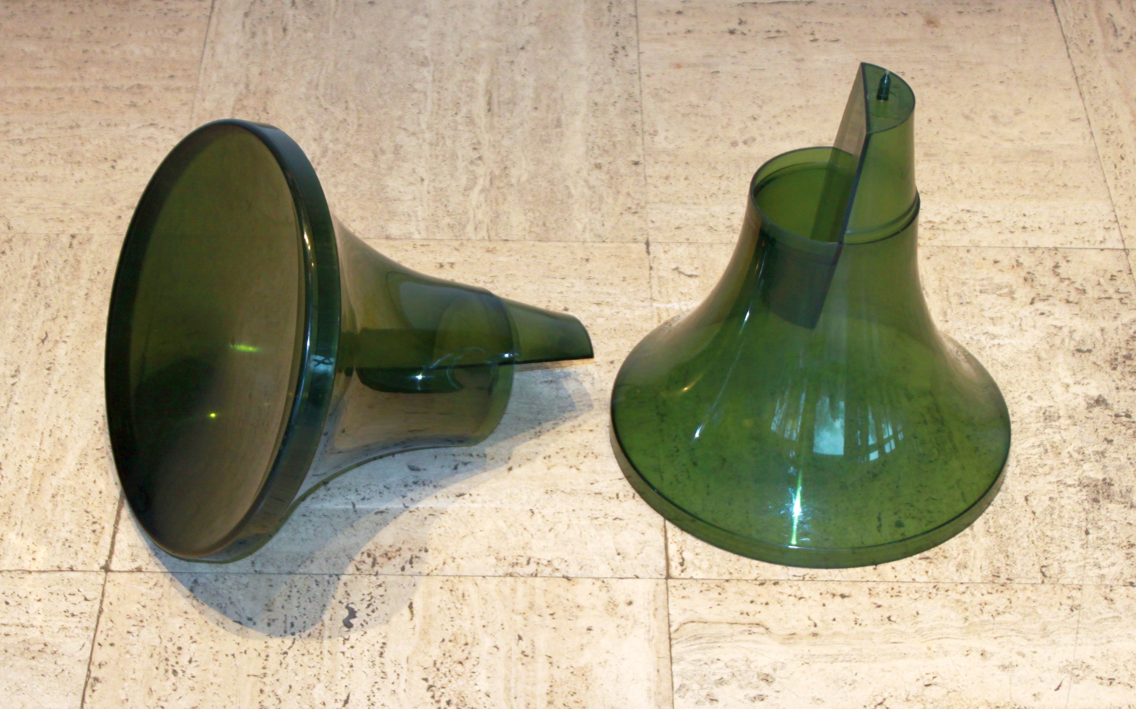 Pair of TamTam krystal khaki stools by Henry Massonet
