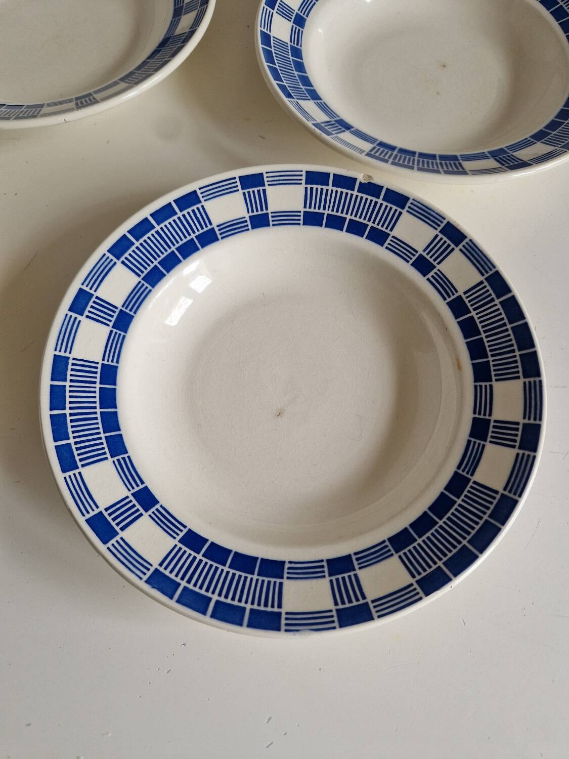 Set of 6 Badonviller Nil Model soup plates
