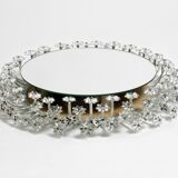 Mid Century Münchner Zier-Form flower mirror illuminated by Schöninger