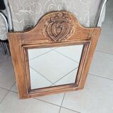 Old mirror in solid oak early twentieth century