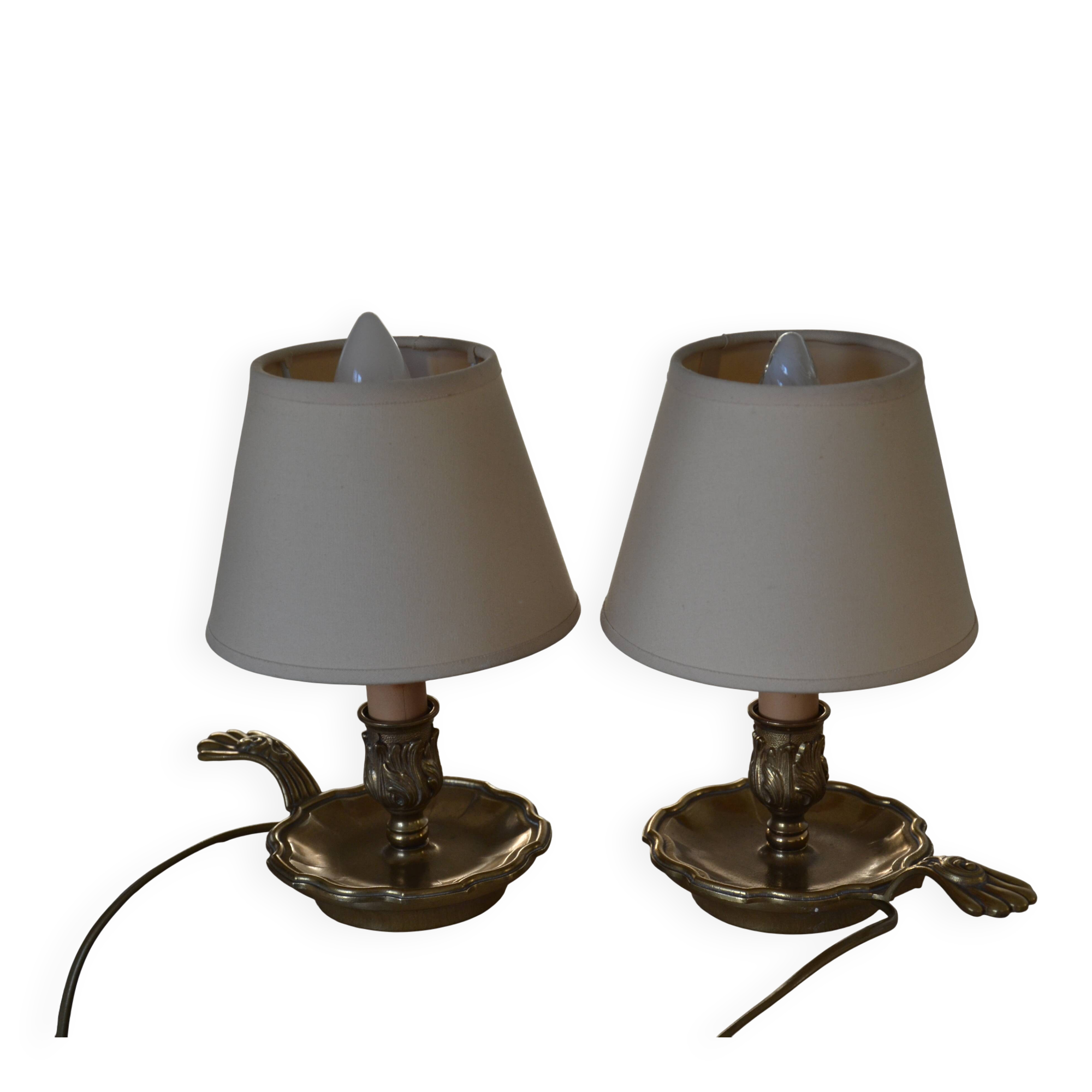 2 basement/bedside lamps in bronze