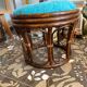 Pouf en rotin vintage