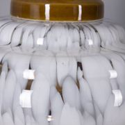 Vintage 1960s Italian design ceramic and glass chandelier