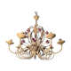Wrought iron chandelier in Florentine style from the 1970s.
