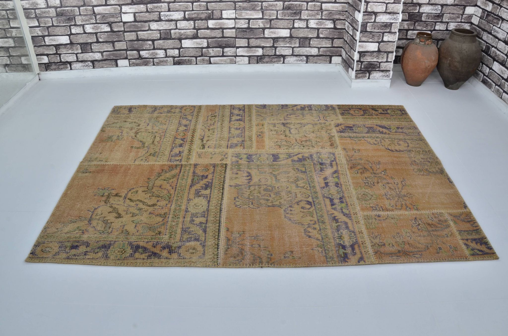 Tapis floral turc beige sku 3037