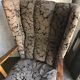 Pair of Art Deco brown meridians in upholstery fabric — 1930s (Budapest)