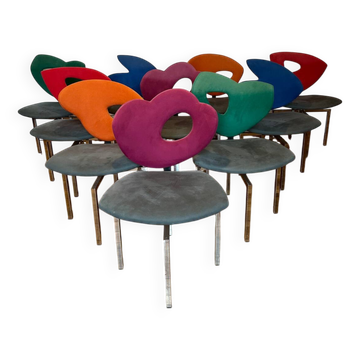 10 chaises Giorgio Saporiti vintage