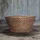 Old wicker basket, straw and bramble, woven basket, countryside, chal.