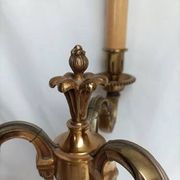 Antique 3-light table lamp in bronze in the Louis XVI style - 2 kg