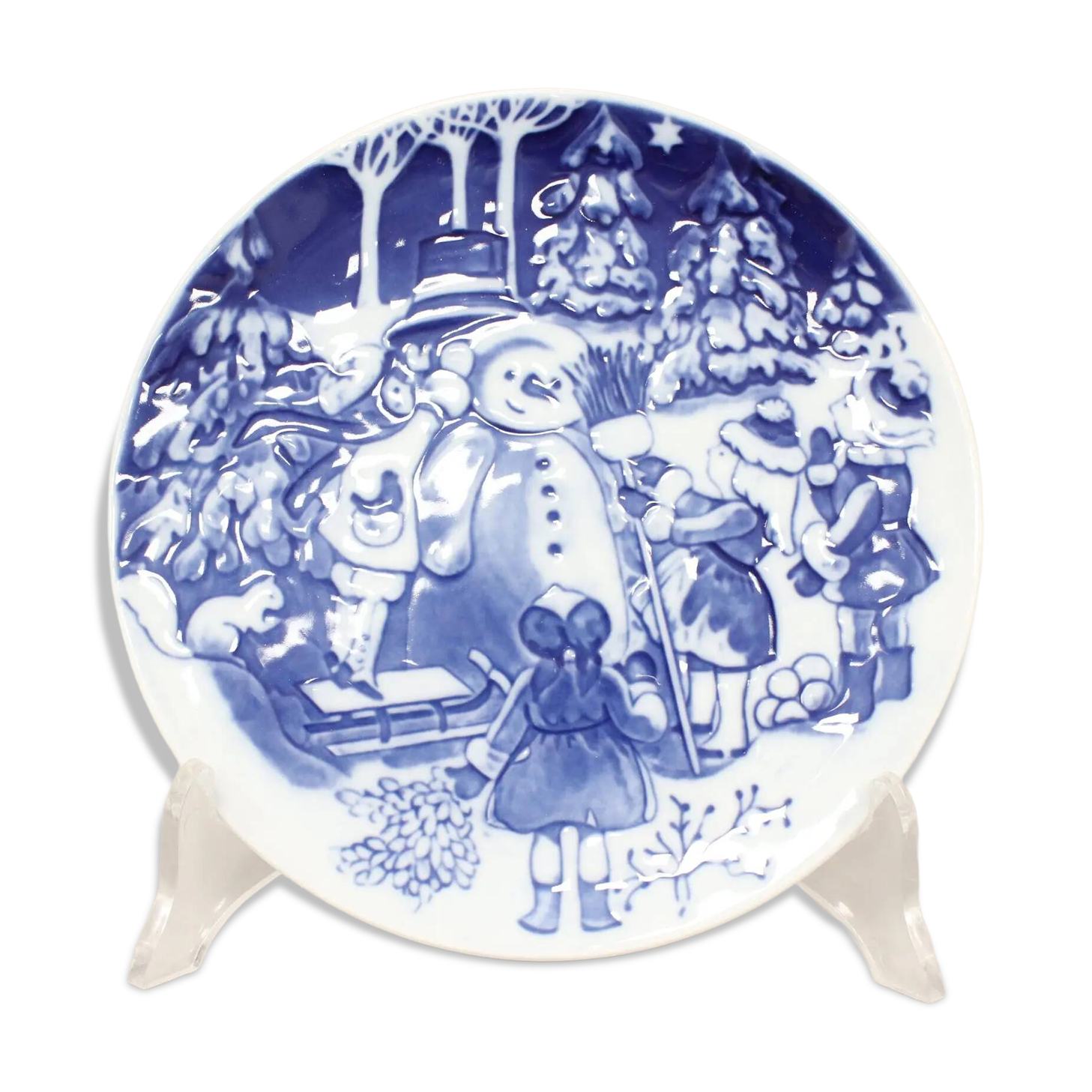 Royal Copenhagen Christmas plate in blue porcelain 1999