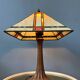 Lampe de table Tiffany colorée en vitrail, style Art déco