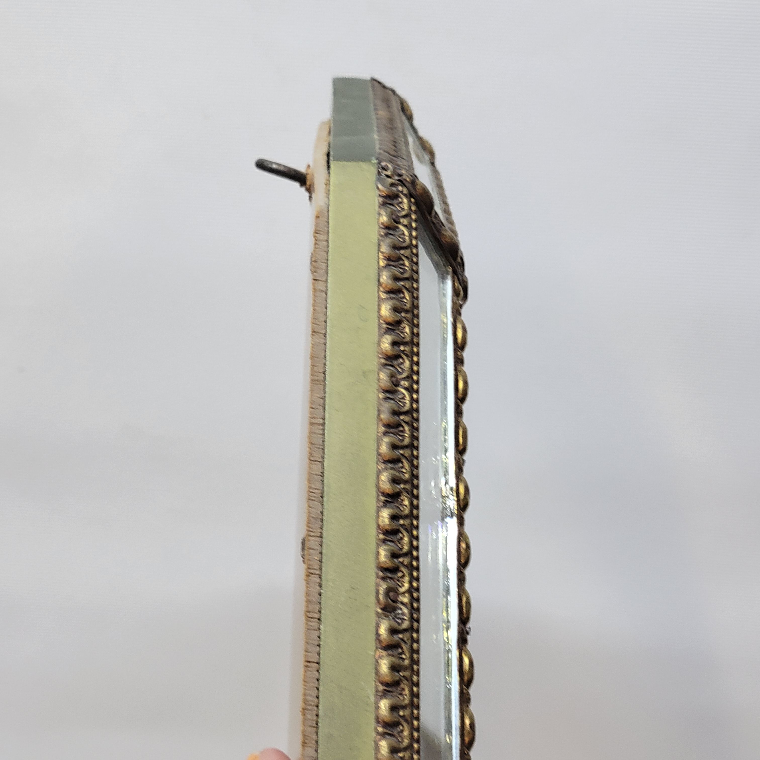 Miroir Mural Octogonal A Facettes Orné De Laiton Style Vénitien