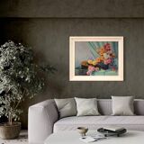 French signed painting still life from the 20th century