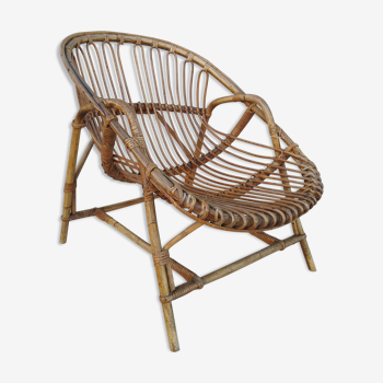 Wicker armchair