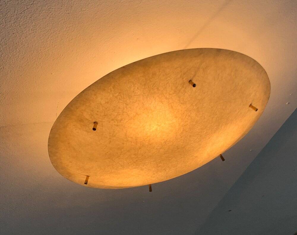 Mid-century minimalist fiberglass ceiling light, 1960s