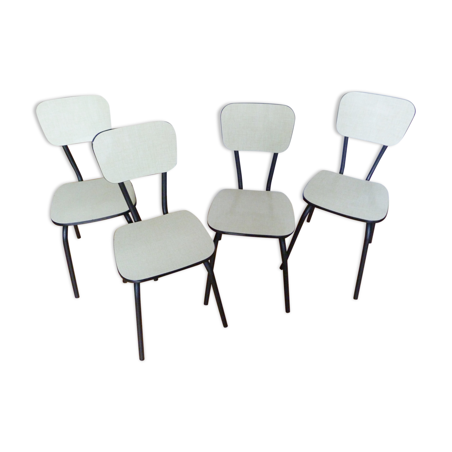 Suite de 4 chaises, années 60/70
