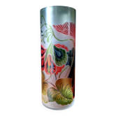 Art Deco enameled glass vase