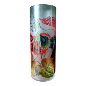 Vase en verre émaillé Art Déco