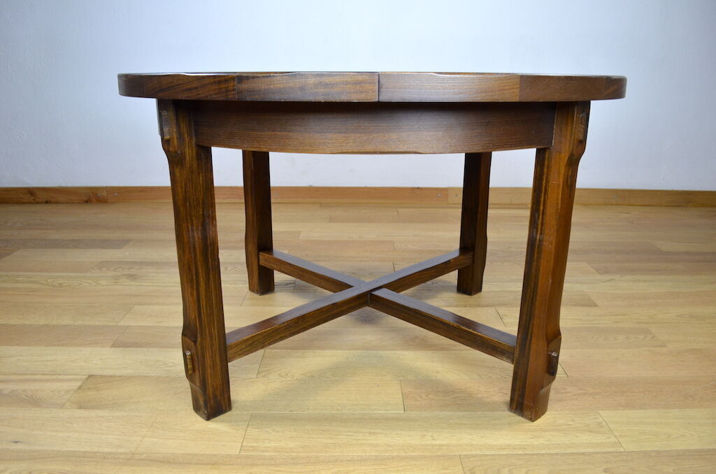 Round table / vintage oval in Aranjou elm