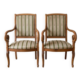 Paire de fauteuils style ancien