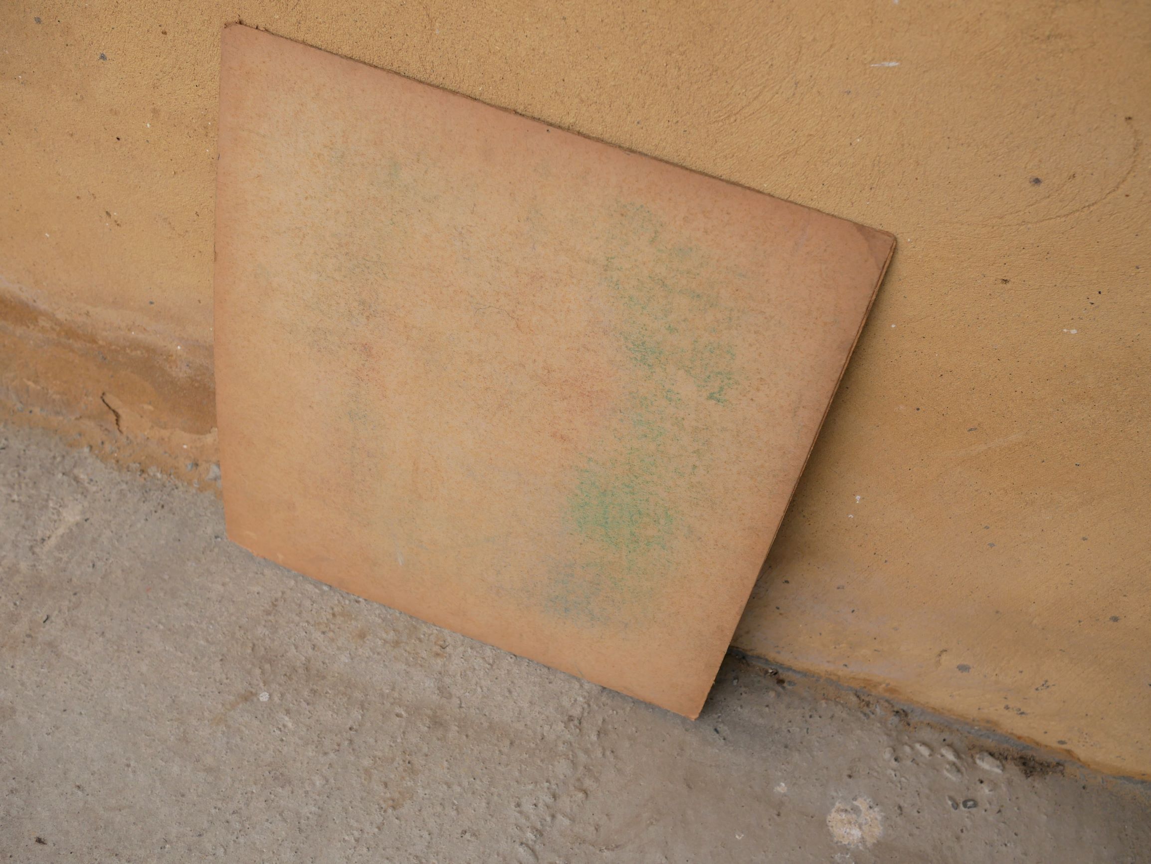 Pastel portrait on vintage cardboard