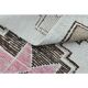 Vintage Turkish Oushak Pink Brown Wool Rug 72x312