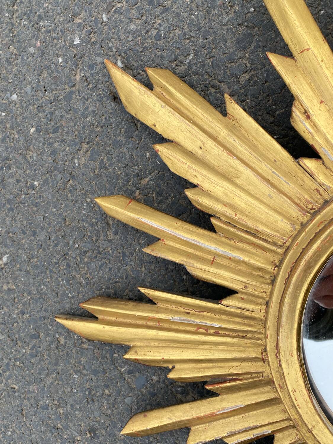 Genuine antique sun mirror