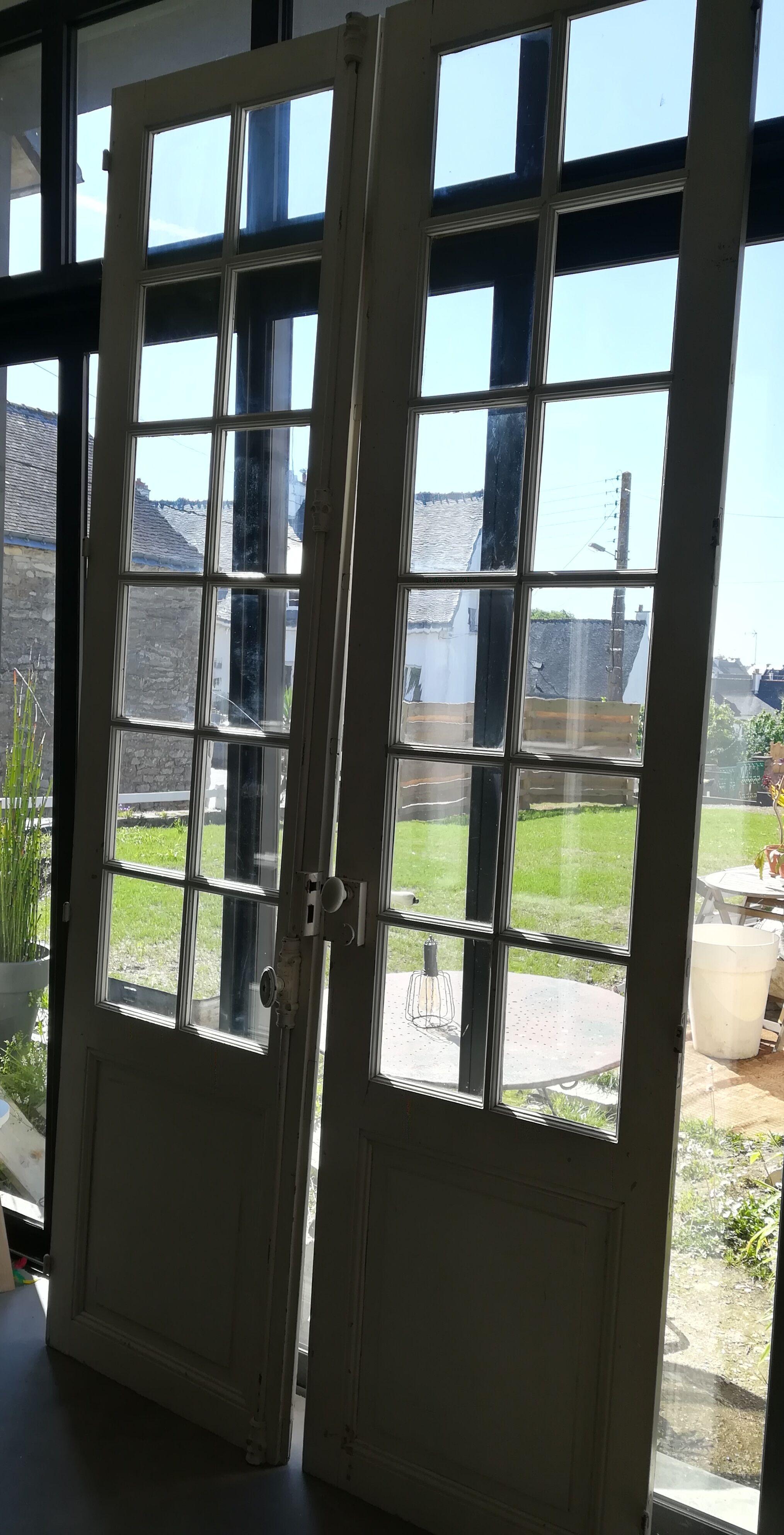 Pair of old glazed doors